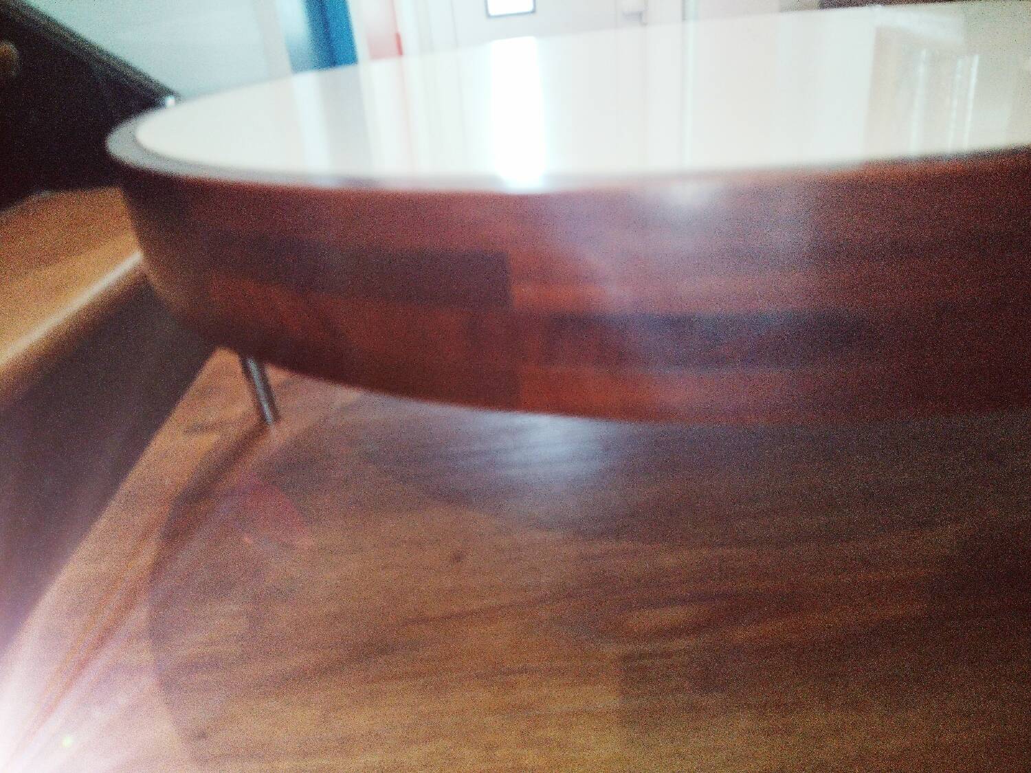 Teak tripod coffee table, 1970s