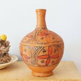Old Berber vase in painted terracotta