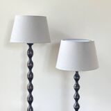 Paire lampes bobines ikea vintage