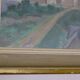 Original Swedish oil painting on canvas "Silent Houses" – vintage and framed