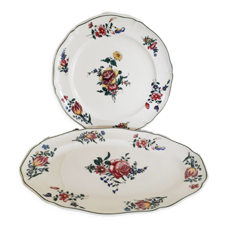 Round and oval serving dishes in Villeroy and Boch earthenware "Old Strasbourg"
