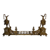 Paire de chenets en bronze Napoléon III