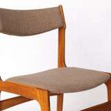 1 of 4 Vintage Danish Teak Dining Chair – 1960s, Reupholstered in Grey