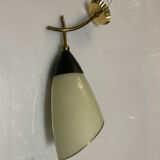 Italian Glass Brass Sconces in the Style of Stilnovo 1960’s