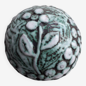Vintage ball-shaped terracotta paperweight