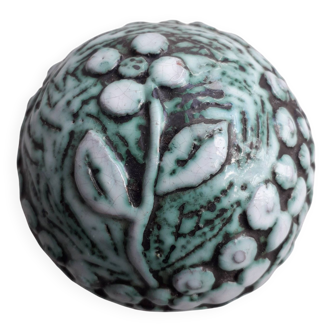 Vintage ball-shaped terracotta paperweight