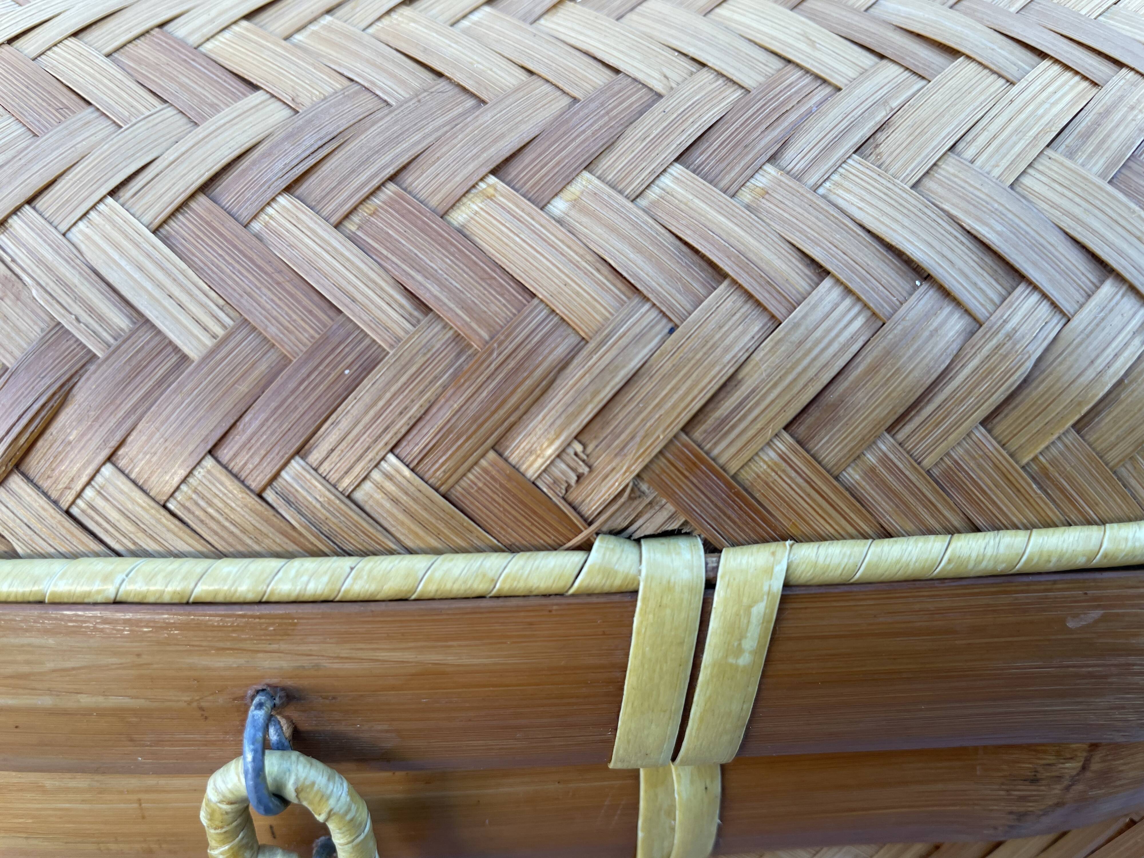 Woven rattan trunk