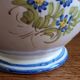 Vintage Glazed Earthenware Ewer/Pitcher – Hand-Painted Floral Decoration