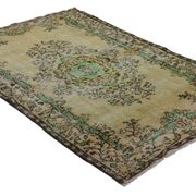One-of-a-kind turkish handwoven vintage rug - rustic vintage charm 250x 157