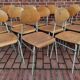 Lot de 4 chaises ecole tchécoslovaque 1950 1960