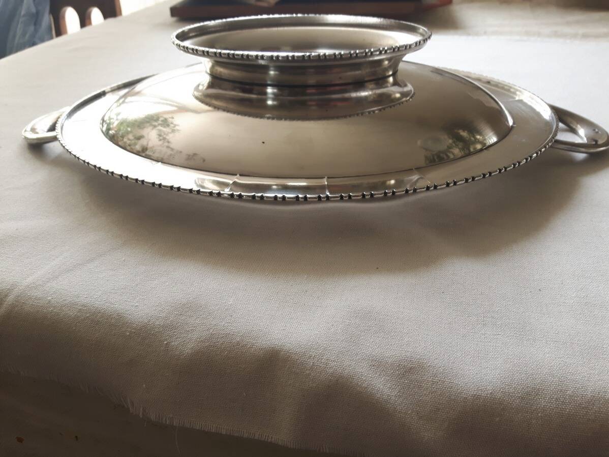 Silver metal dish