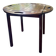 Table basse de bateau vintage pliante en bois et laiton