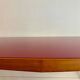 Original table by Ico Parisi with a structure of wood, metal, and stained glass.