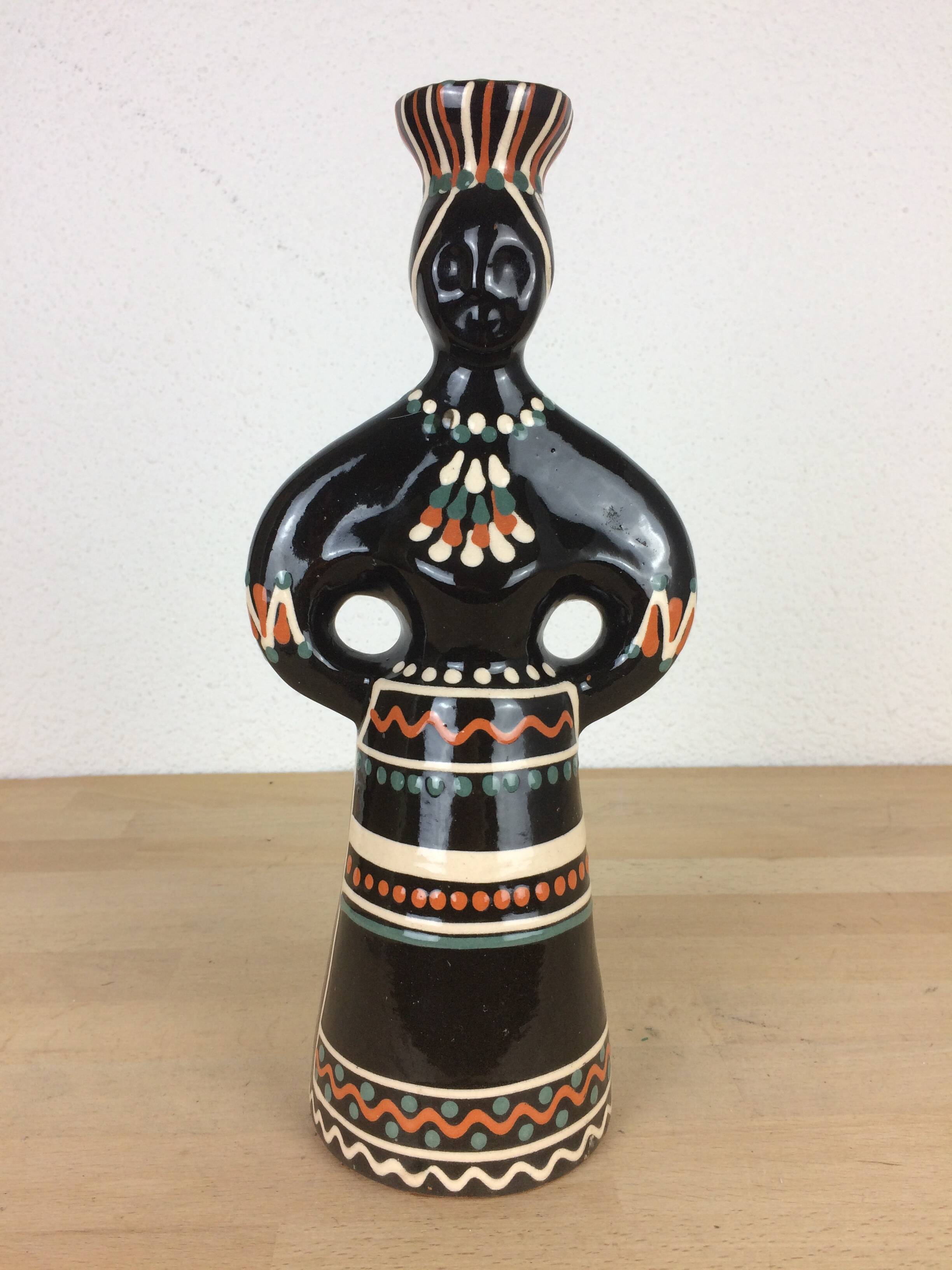 Vintage ceramic anthropomorphic candle holder
