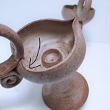 Pair of vintage “heart” sandstone candlesticks