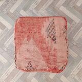 Handmade Berber pouf in wool 60 X 60 X 20 CM