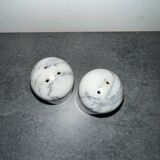 Salière et poivrière en marbre de Crrare