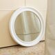 Round wall mirror Carrara & Matta - Vintage white mirror - Made in Italy - 1970s