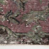 Tapis de course vintage bordeaux doux fait à la main 3x9