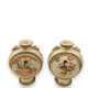 Pair of Japanese earthenware gourd vases from Satsuma