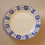 Low ceramic compote stamped Les Vignerons