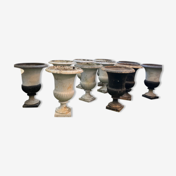 Series of 11 large medici vases XIXth