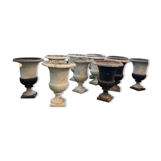 Series of 11 large medici vases XIXth