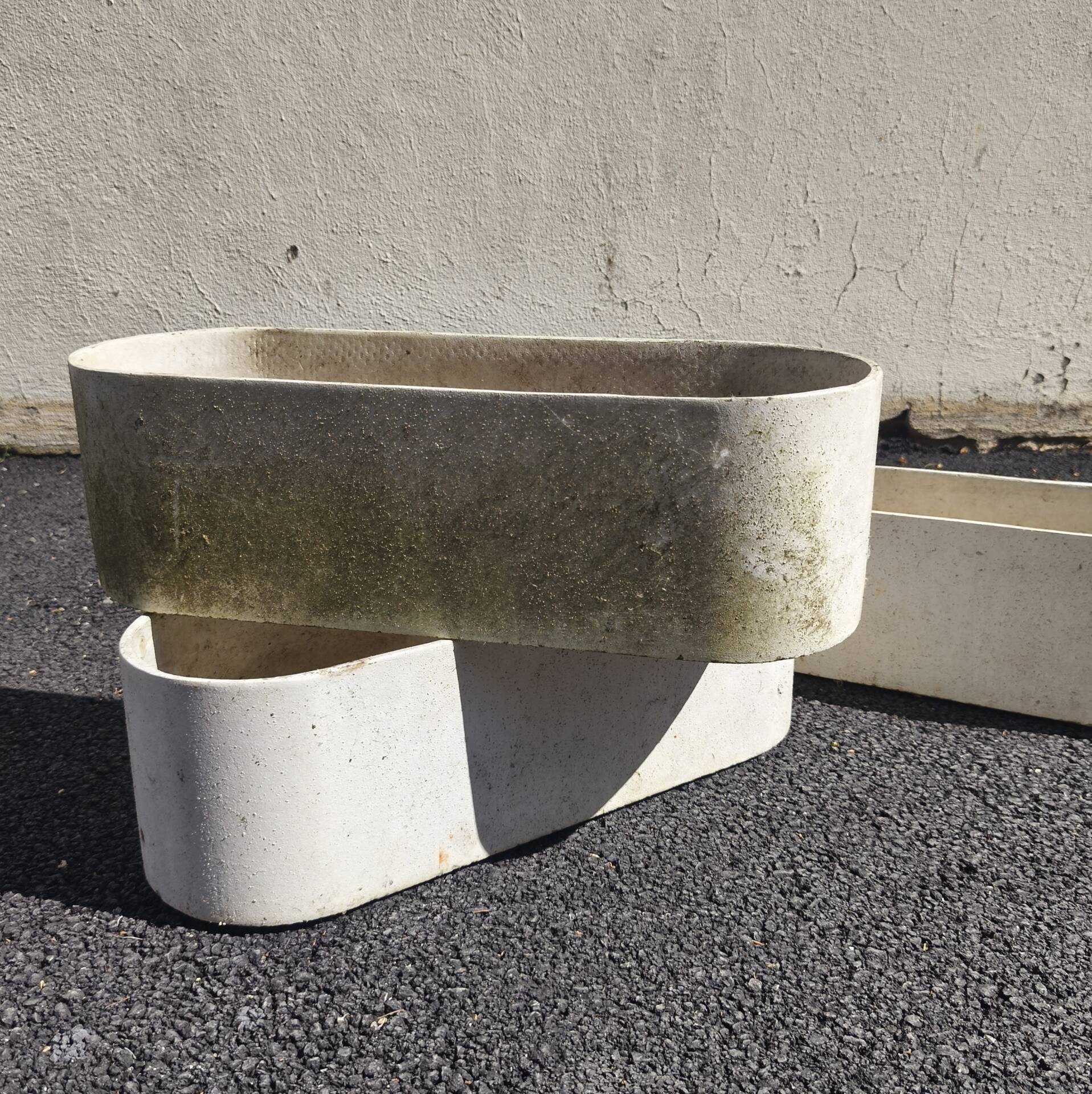 4 fibrecement planters by Eternit, design by Willy Guhl.