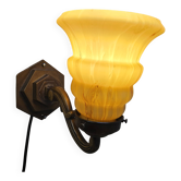 Lampe murale / lampe de nuit Art Déco antique (verre marbré)