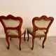 Lot 2 old Louis XV style carved solid walnut chairs late 19th century