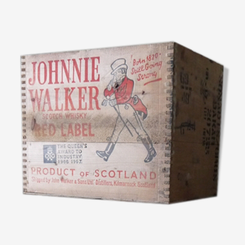 Caisse en bois bistro Johnnie Walker