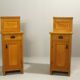 Pair of Bedside Tables. Folk art, Bohemia 1920