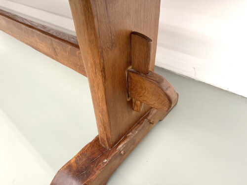 Monastery table in solid oak, 350 cm, circa 1900.