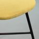 Élégante chaise d'appoint jaune italienne du milieu du siècle