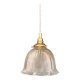 Vintage glass holophane pendant light