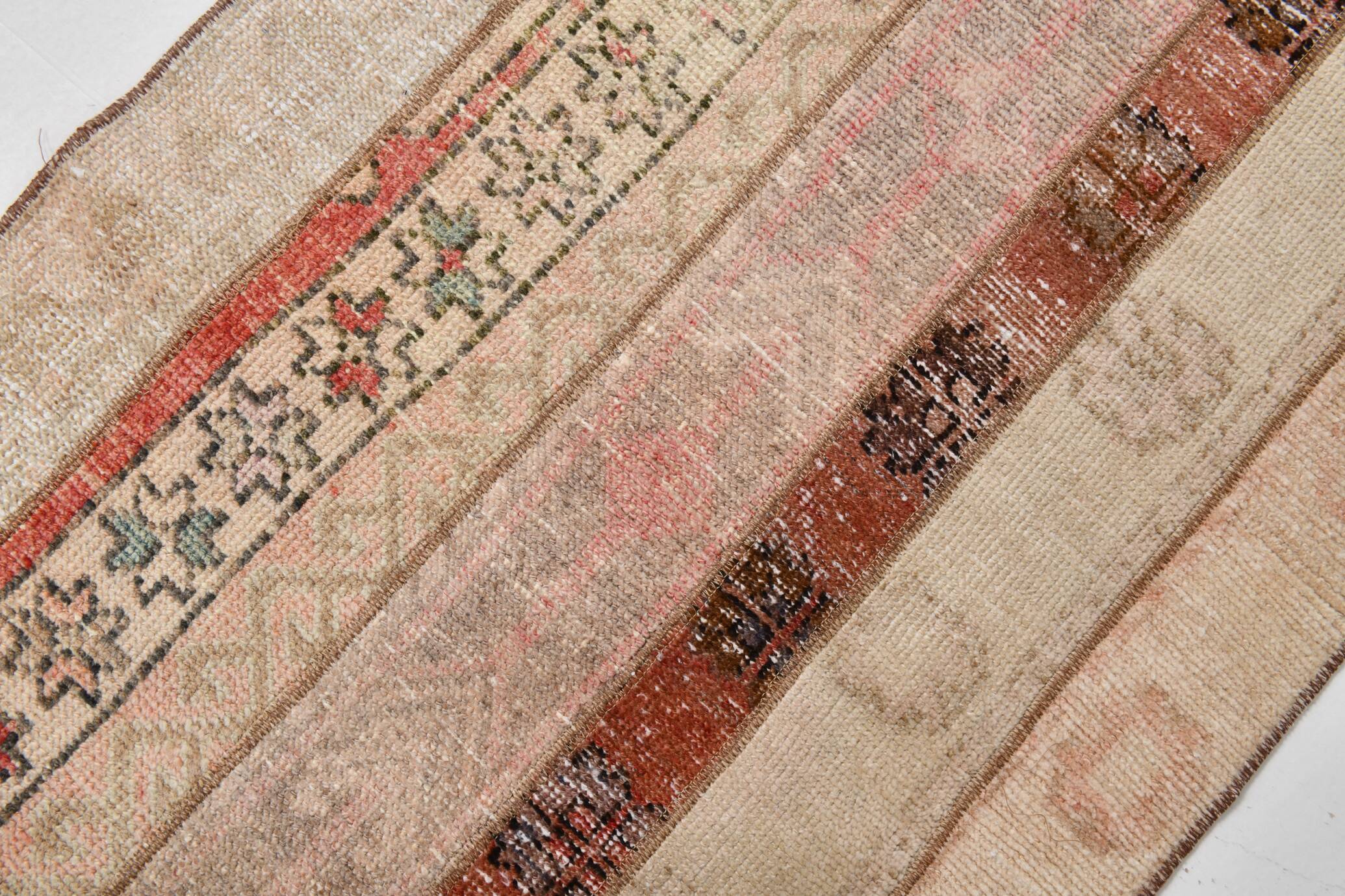 Soft & Pastel Vintage Runner Rug, 75x293Cm