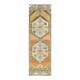 1970s Turkish hand-knotted wool cotton orange runner rug 85x273