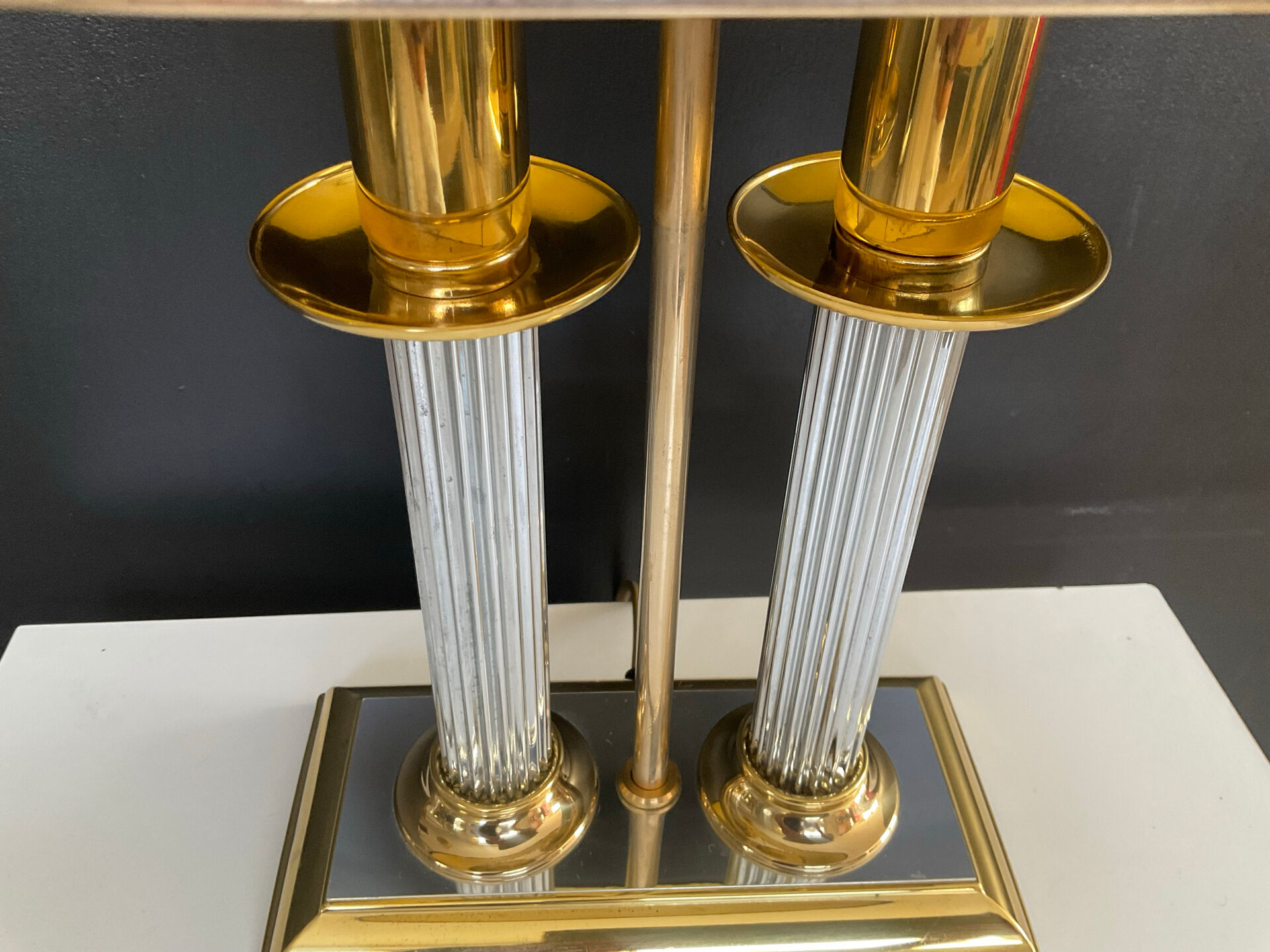 Hollywood Regency bouillotte lamp from the 1970s.