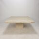 Italian travertine coffee table, 1980s