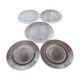Set of old molded glass plates