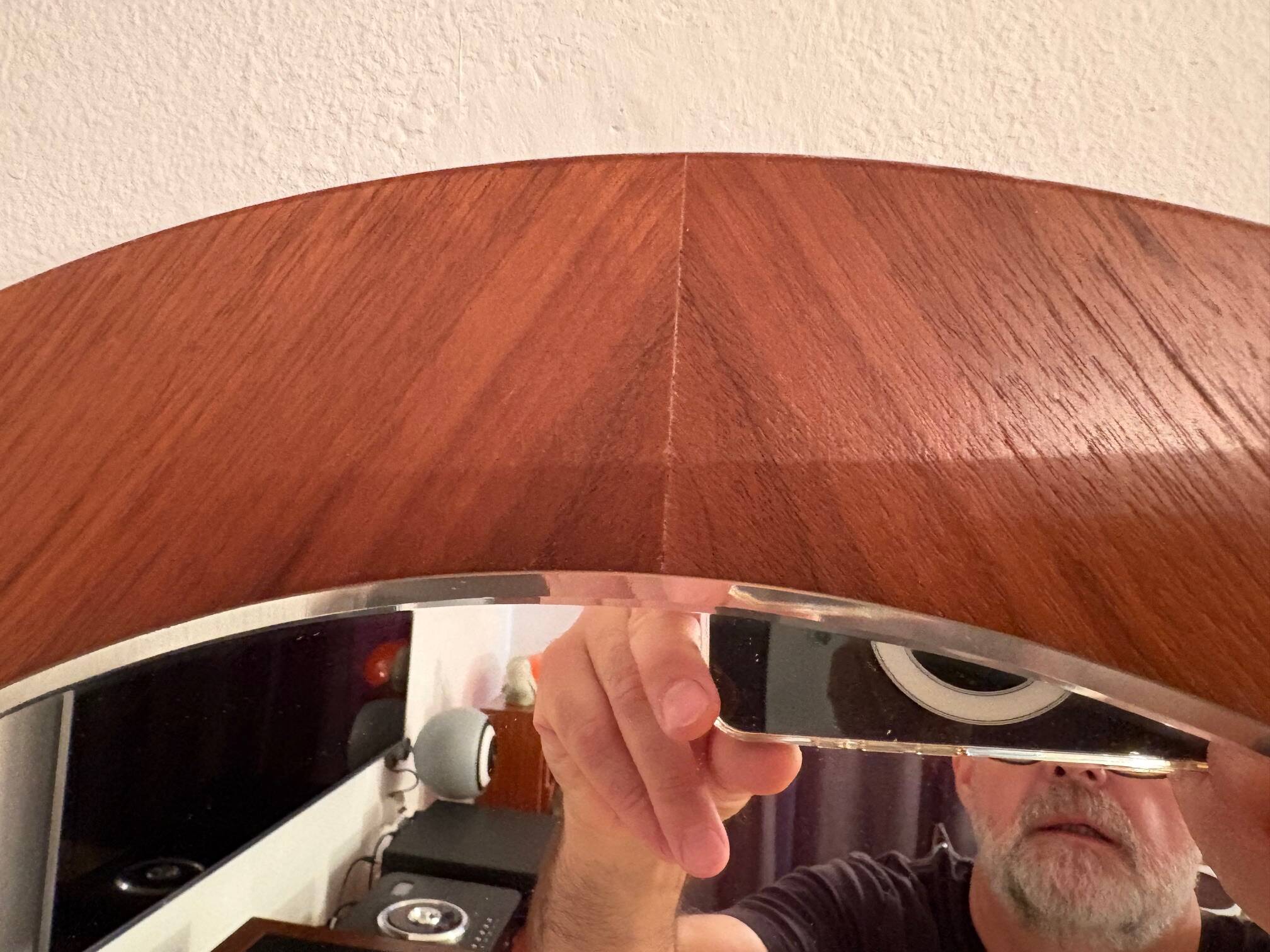 Scandinavian-style crystal mirror, Germany, 1970s