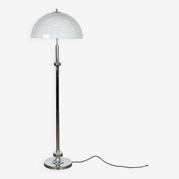 Vintage floor lamp with white mushroom lampshade