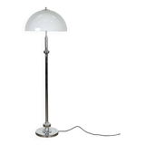 Lampadaire vintage avec abat-jour champignon blanc