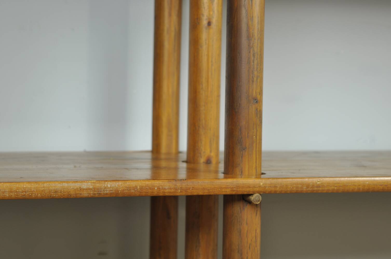 Handmade wooden bookshelf, 1960s