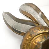 Brutalist wall lamp of a stylized flower attributed to Richard and Isabelle Faure