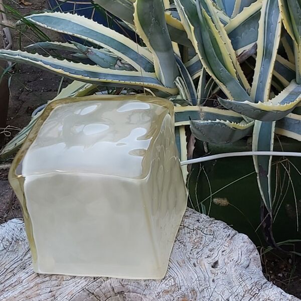 Lampe glaçon verre années 80