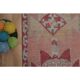 1970s Vintage Turkish Handmade Wool & Cotton Pink Runner Rug 100X349