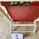 4 vintage garden chairs from the 70s with original floral fabric.
