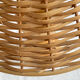 Wooden foot lamp rattan lampshade