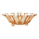Art Deco fruit bowl, glass, Val Saint Lambert, Belgium, 1950s